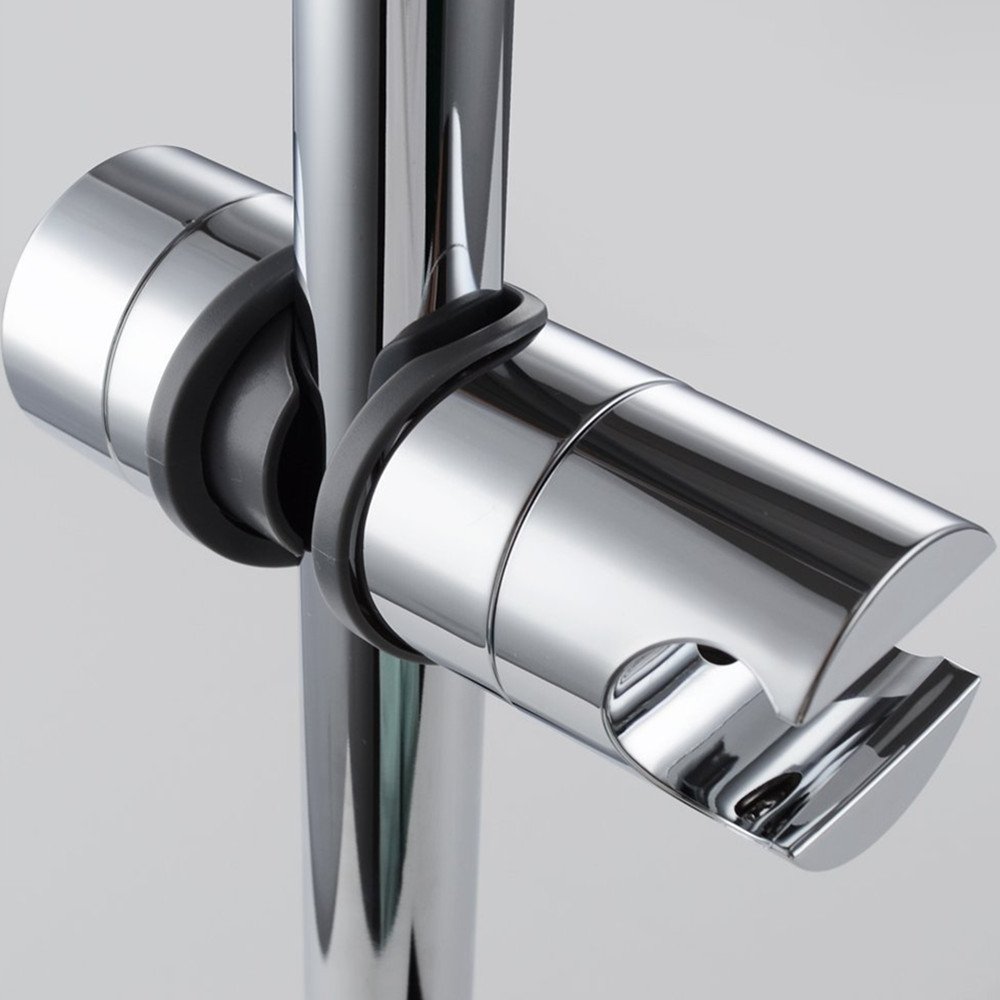 Universal 18-25MM Adjustable Hand Shower Rail Head Bracket Holder for Slide Bar Slider Clamp Bathroom ABS Chrome Plated
