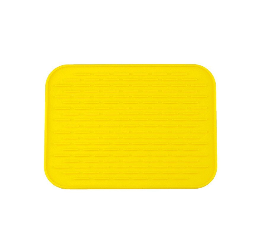Tapis de cuisine, antidérapant, résistant à la chaleur, sous-plat, Pot, plateau redresseur, tapis isolants aux couleurs riches: YELLOW