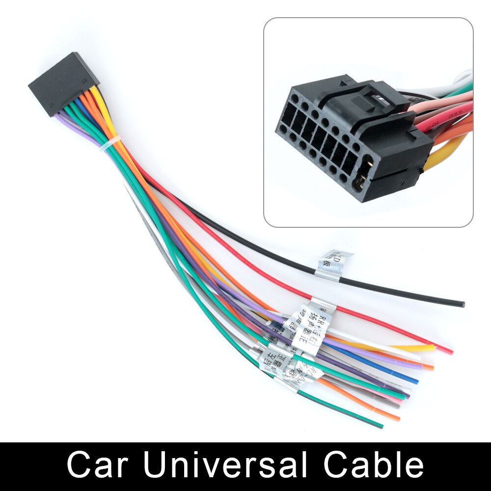 Universal 2 Din Car Android Radio Cable for KIA Nissan Toyota SUZUKI Mitsubishi Pajero V97 HONDA Ford Peugeot Power Connector: universal Cable
