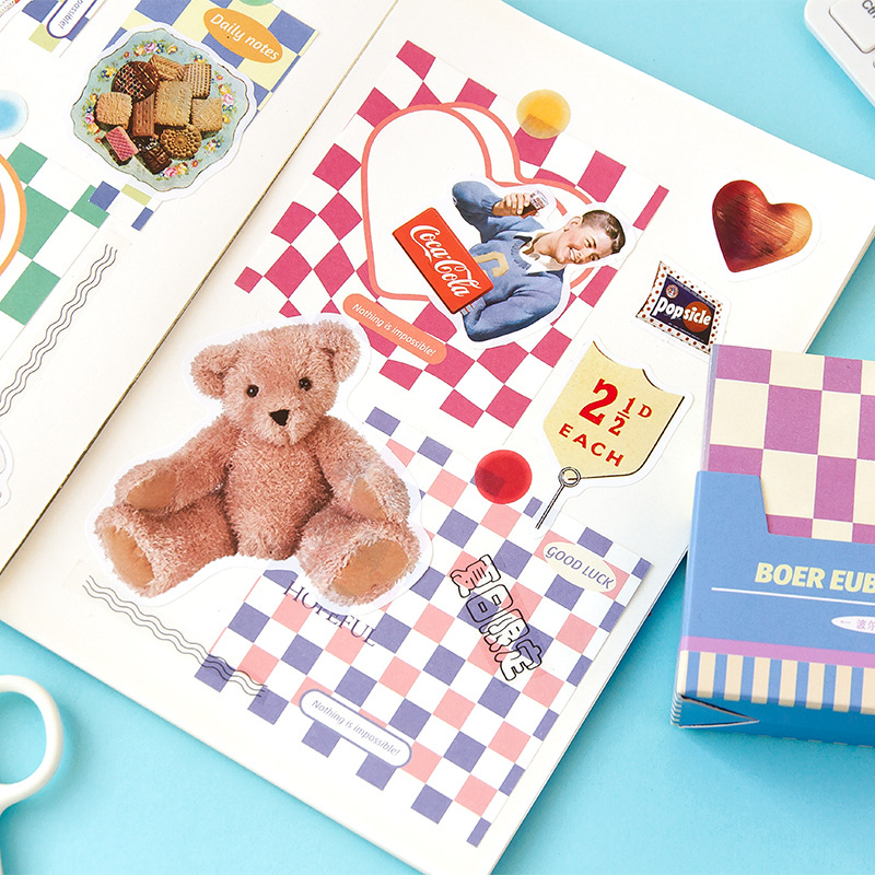 400 Sheets Kleurrijke Dambord Memo Pad N Times Sticky Notes Papier Diy Materiaal Papier Bericht Notes School Briefpapier