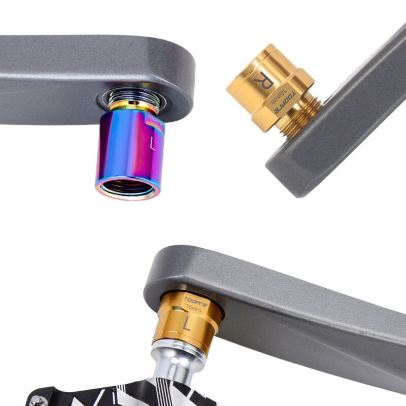 Cykel pedal förlängningsbultar distanser förlängare pedal axel vev tillbehör 16mm 20mm för cykel pedal förlängning