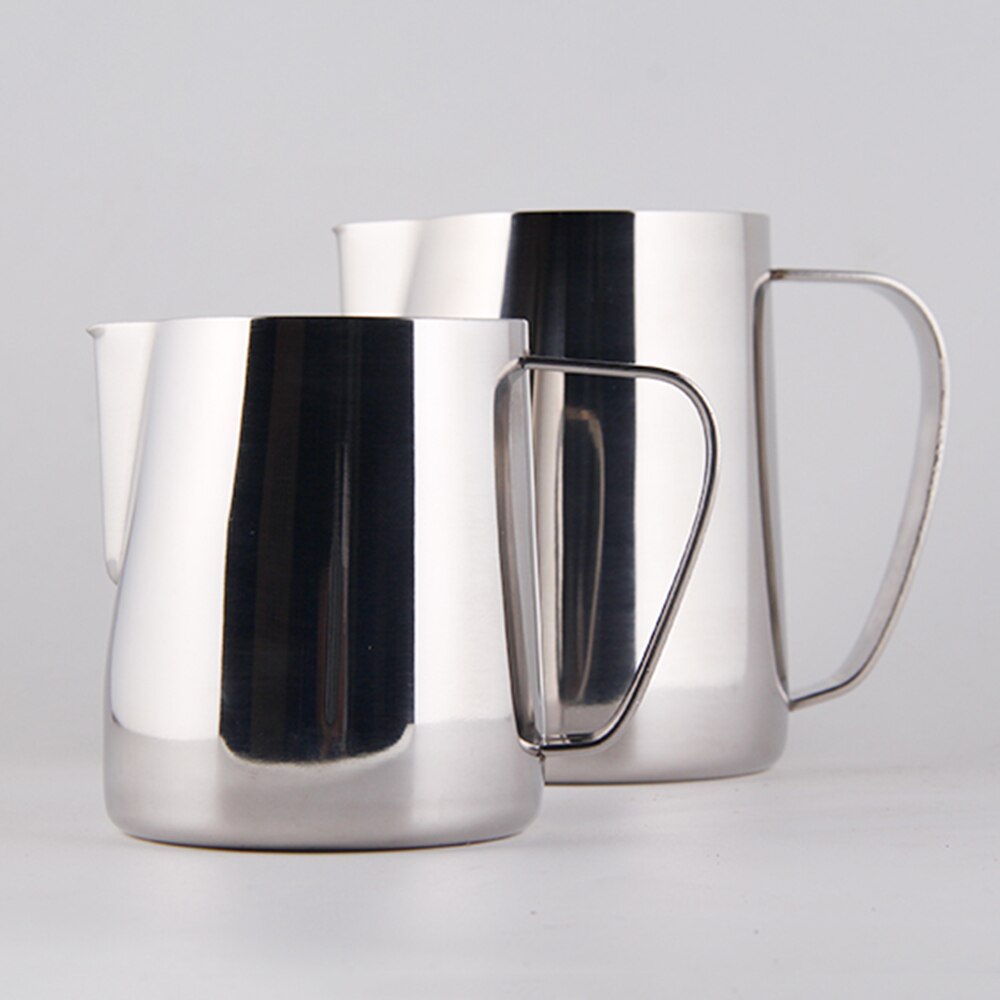 Milk Jug 350ML 600ML Stainless Steel Frothing Pitcher Pull Flower Cup Coffee Milk Mug Frother Latte Art Milk Foam Tool Coffeware