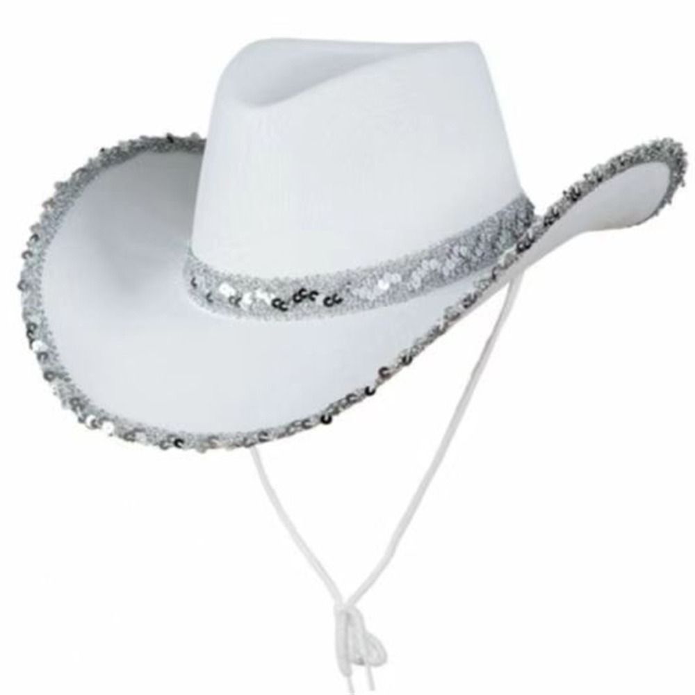 Vrouwen Grappige Cowboy Accessoire Performance Kostuum Feest Cowboy Hoed Cowgirl Hoeden Cowgirl Hoed Vrijgezellenfeest Hoed: Lichtgrijs