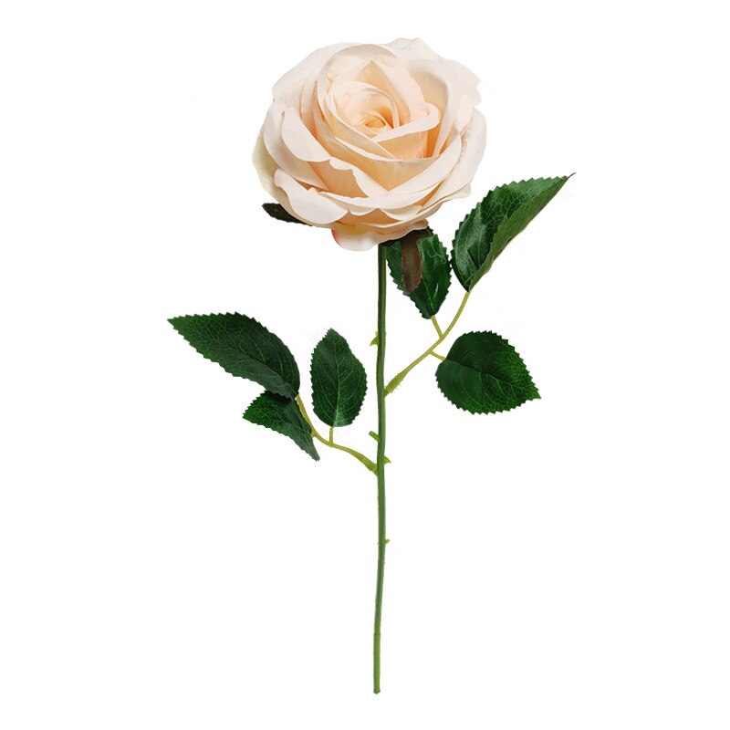 Kunstbloemen Kunstbloemen Rose Kunstmatige Bloemen Boeket Voor Decoratie 7 Kleuren: Champagne