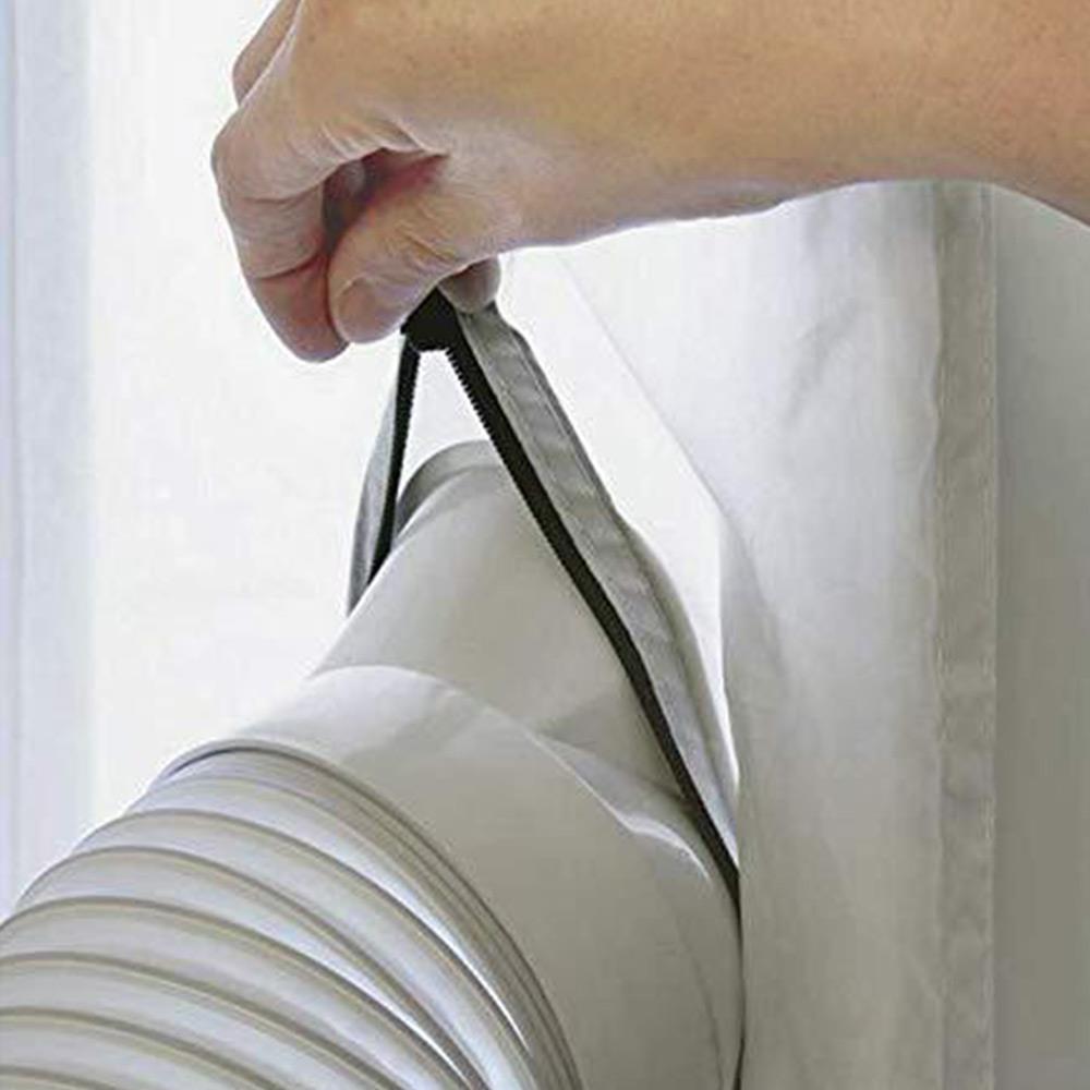 200cmX40cm Exhaust Air Drying Airlock Zipper Screen Window Seal Cloth Air Plug Door Seal Skylights Curtain
