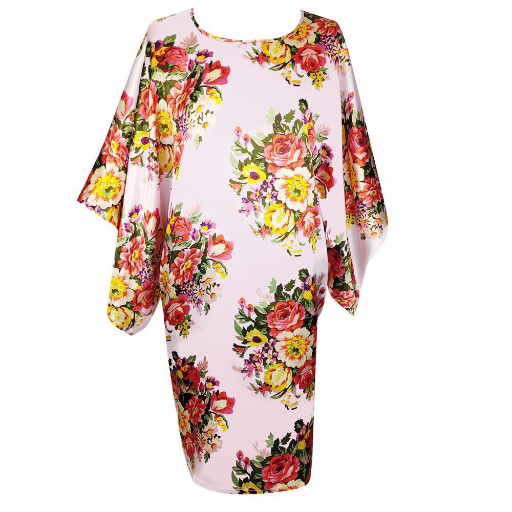 Dam rayonrock morgonrock kvinnor sovkläder nattlinne stor storlek hemklänning vintage kaftan klänning nattskjorta nattskjorta: 3