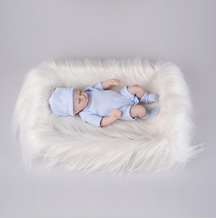 Doux bébé fourrure couvertures fausse fourrure fond couvertures mignon infantile enfants Fotografia De bébé Fotografia directe: white