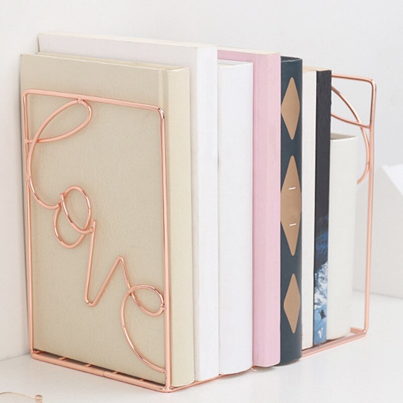 Nordique ins Style multifonctionnel Portable bibliothèque de lecture en métal support de livre pliable Document support de livre accessoires de bureau