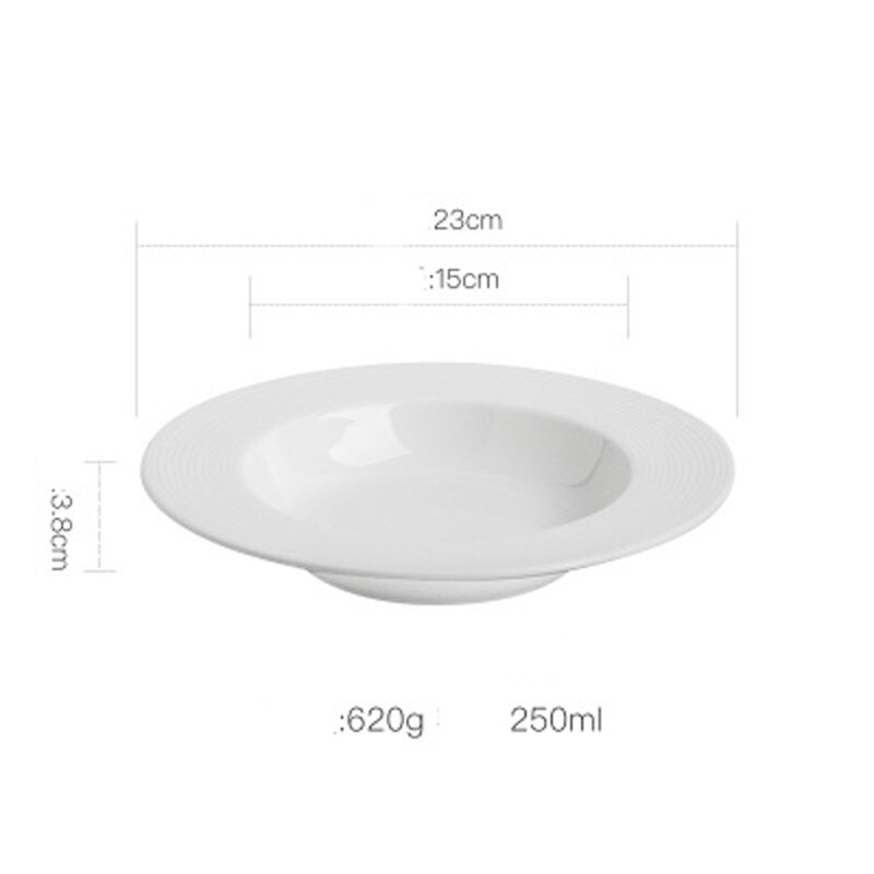 Assiette à chapeau de paille en céramique, couleur unie, assiette profonde créative, assiette à riz, style européen, assiette à pâtes simple, restaurant flyin: Marron