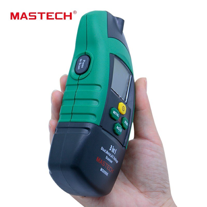 Mastech  ms6906 3 in 1 multifunctionele stud metaal ac spanningsscanner detector tester diktemeter met ncv tester + houtdetector