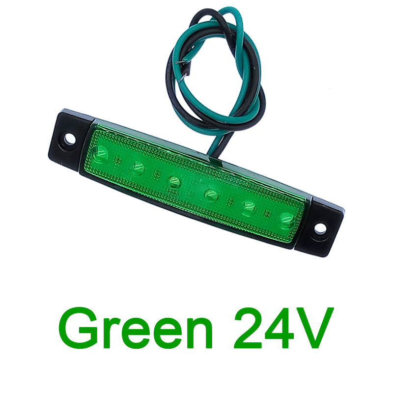 12V 24V LED Light For Cars Trucks Trailers Clearance Lamp lights For Trailer Boat Indicator light Trucks lights: GREEN  24V