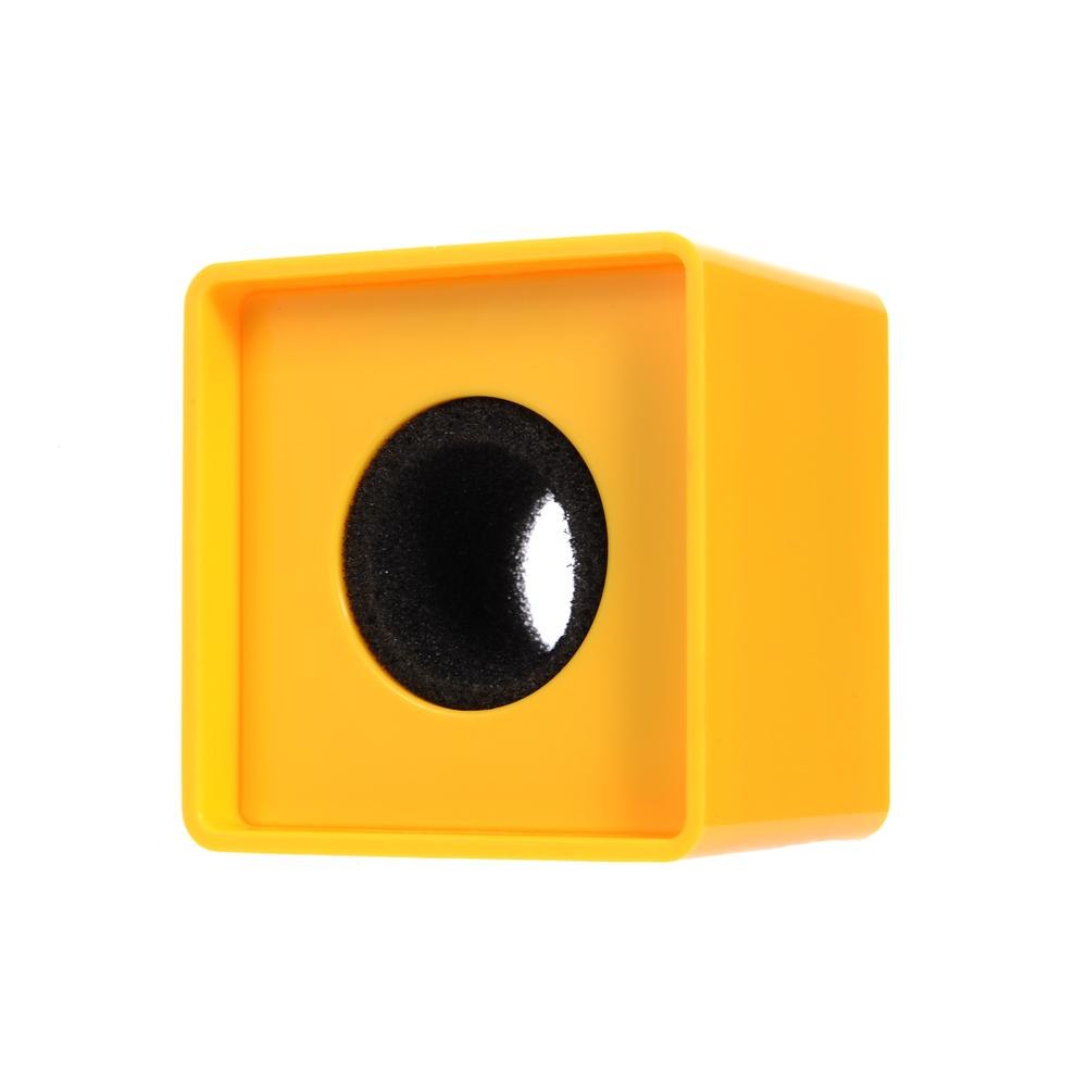 40mm Hole TV Crew Interview Microphone Square Cube Handheld Microphone ABS Material: Yellow