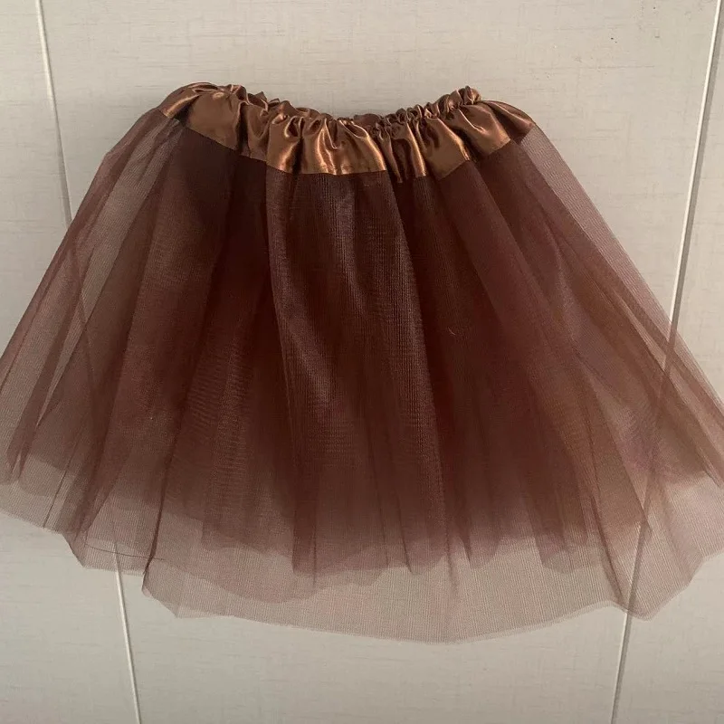 Jupe tutu élastique pour filles, vêtements de danse de Ballet, Mini jupe pour fête d'anniversaire, danse, 3 couches en Tulle pour enfants de 2 à 8 ans: MULTI