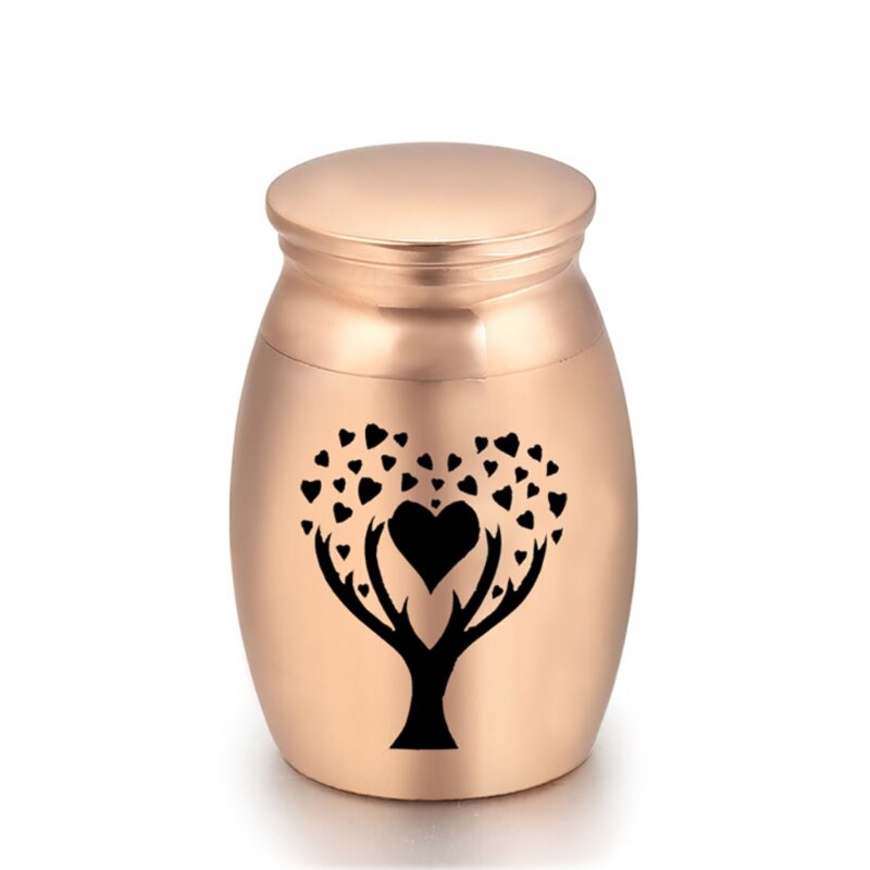 Pequena lembrança urnas para cinzas humanas pet mini cremação urna de aço inoxidável cinzas lembrança memorial cinzas titular: RGD-60