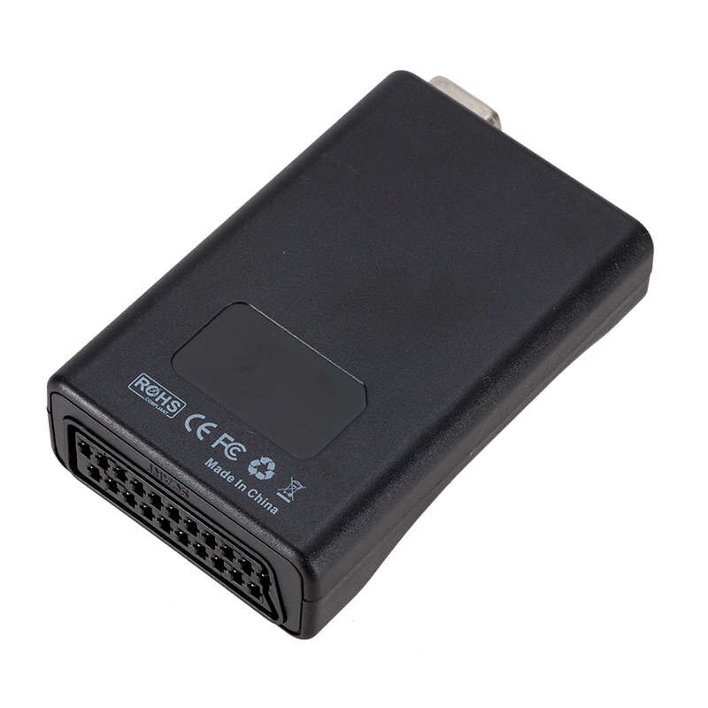 Vga Naar Scart Video O Converter Adapter Met Afstandsbediening Usb Dc Power Kabel En Vga Kabels