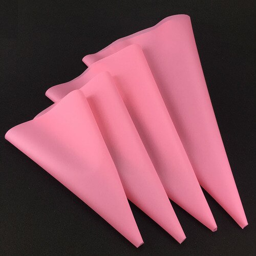 Diy Cupcake Benodigdheden Herbruikbare 1Pc Keuken Gadgets Food Grade Cake Decoratie Gereedschappen Pastry Tassen Spuitzak Bakken Accessoires: Roze / 22x35cm