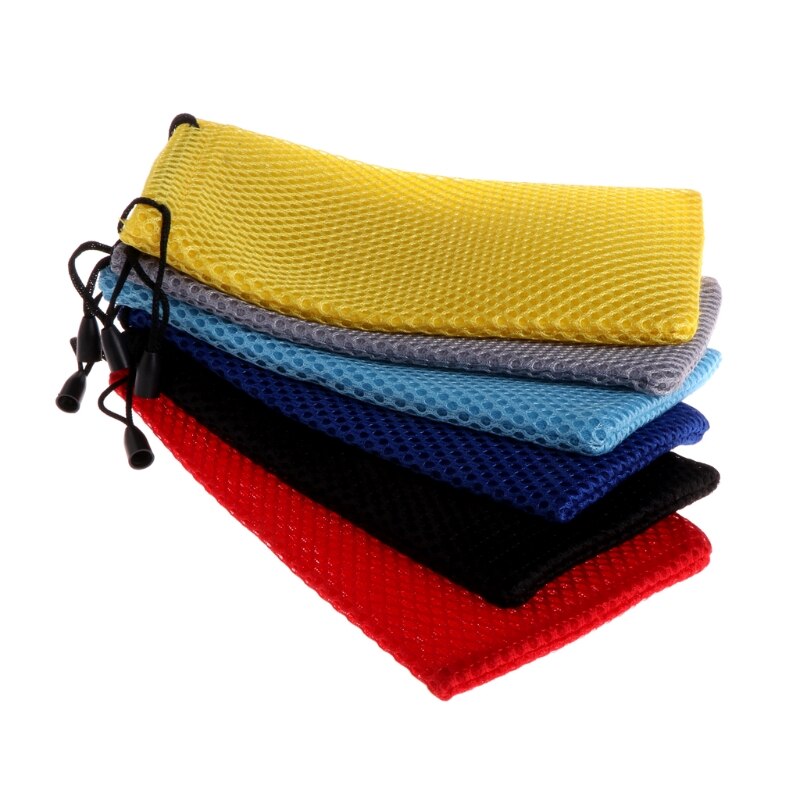 Portable Multifunctional Dustproof Mesh Check Bag Sunglasses Bag Storage Bag Coin Purse Drawstring Bag Coin Bag