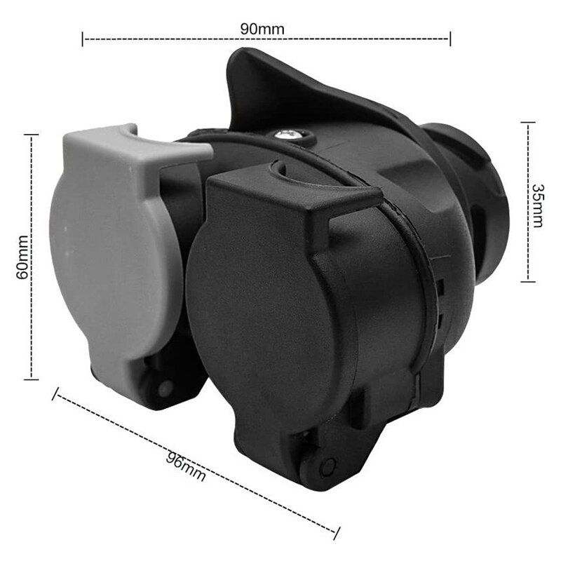 Trailer Plug Socket 13 to 7 Pin N &amp; S Sockets Towbar Towing Conversion 12V Trailer Wiring Connector Plug Adapter EU Plug