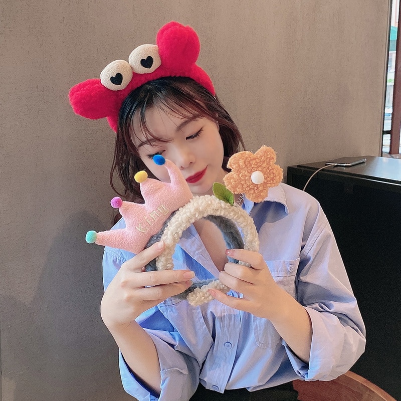Autumn Winter 1Pc Velvet Soft Warm Headband Hair Band Headwear for Women Girl Mix Styling Hair Accessories