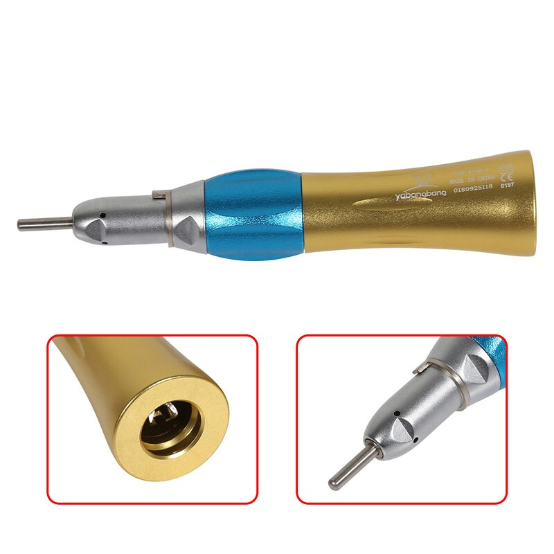 NSK Style Dental low speed contra angle straight handpiece air motor 4hole Gold: straight