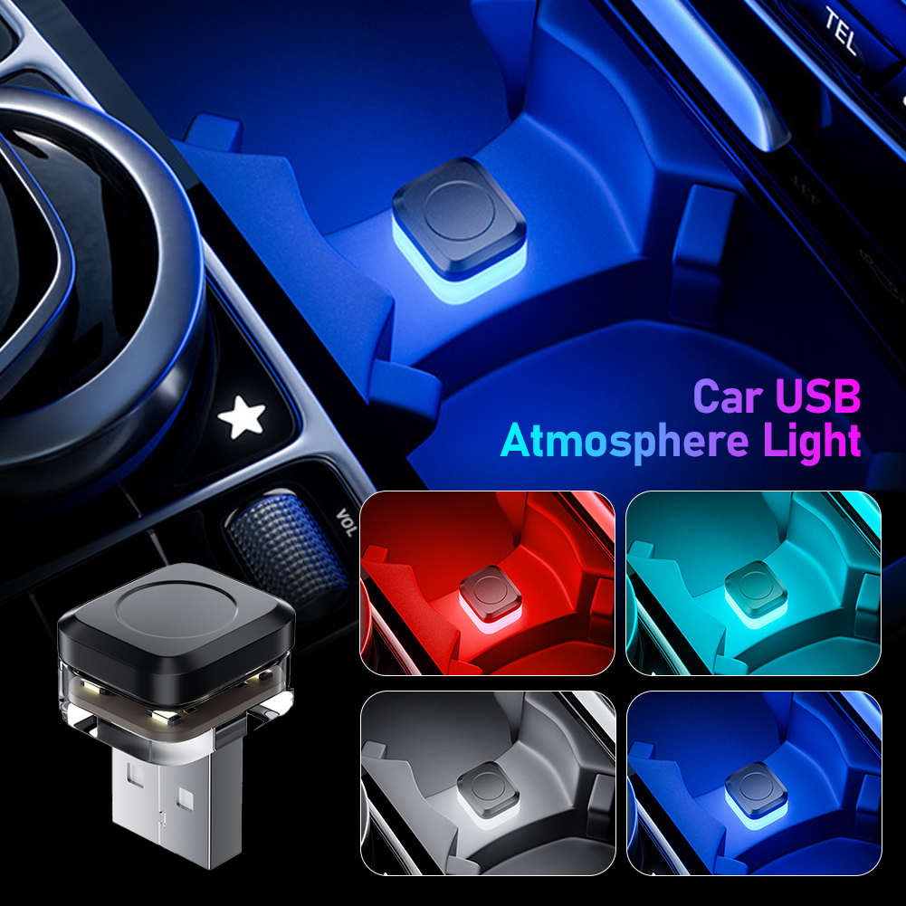 universel USB voiture intérieur atmosphère ambiante lumière LED feux de signalisation Auto lecture veilleuse décoration de la maison accessoires