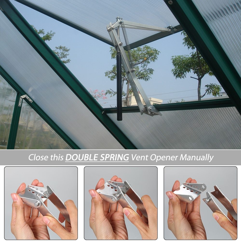 Window Opener Auto Vent Opener with Double Spring Greenhouse Windows Opener Temperature Controlled Automatic Vent Opener