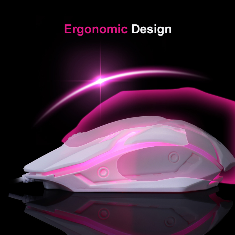 Gaming S1 Sport LED-lichtgevende bedrade muis met achtergrondverlichting USB-bedraad voor desktoplaptop Mute Office Computer Gaming Mouse