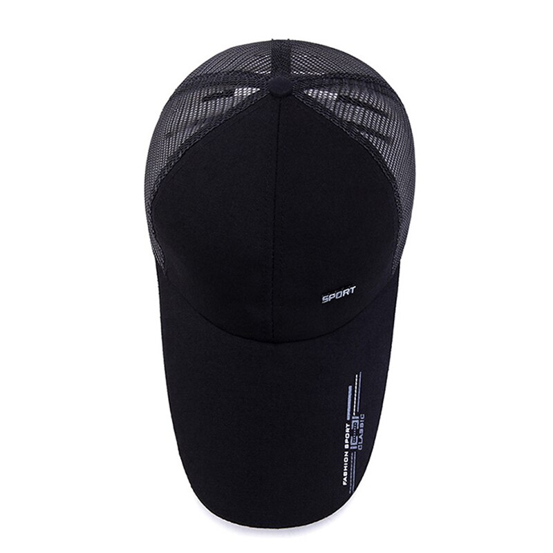 Zomer mesh ademende baseballpet voor heren verstelbare effen zonnehoed voor dames unisex sport snapback pet met klep