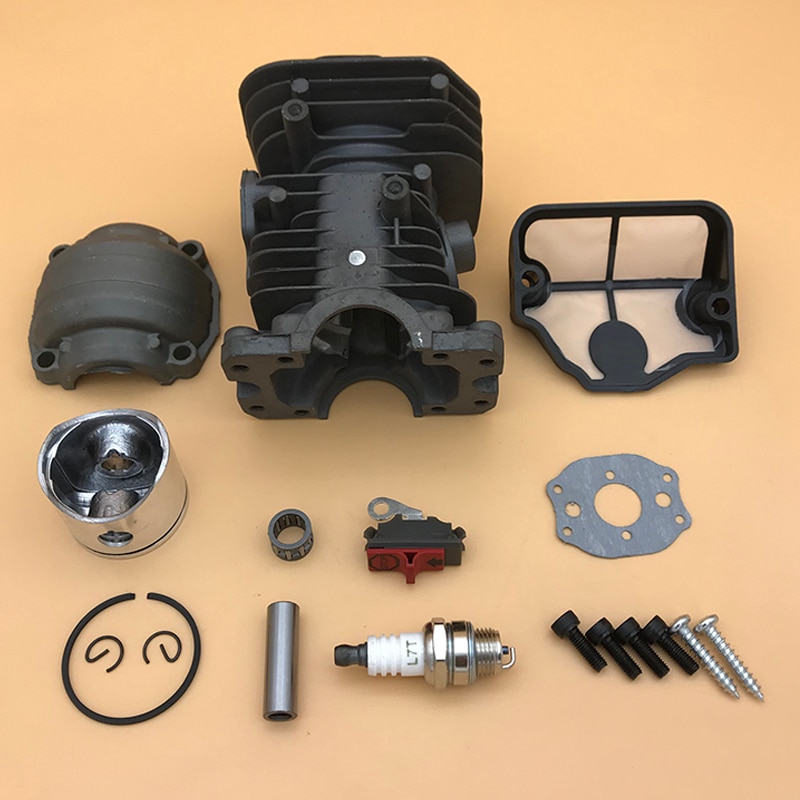 HUNDURE 38mm 40mm culasse Piston Pan montage vis bougie Kit pour HUSQVARNA 142 137 141 136 essence tronçonneuse pièces
