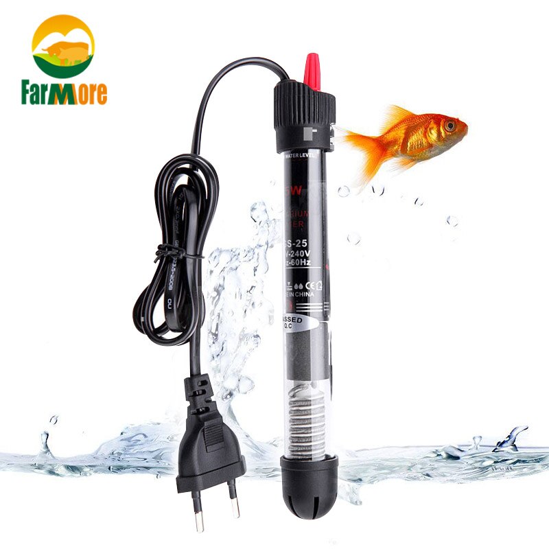 Barra de calentamiento de Acuario, varilla de calentamiento de agua ajustable, sumergible, Control de temperatura constante, 25W/50W/100W/200W/300W,