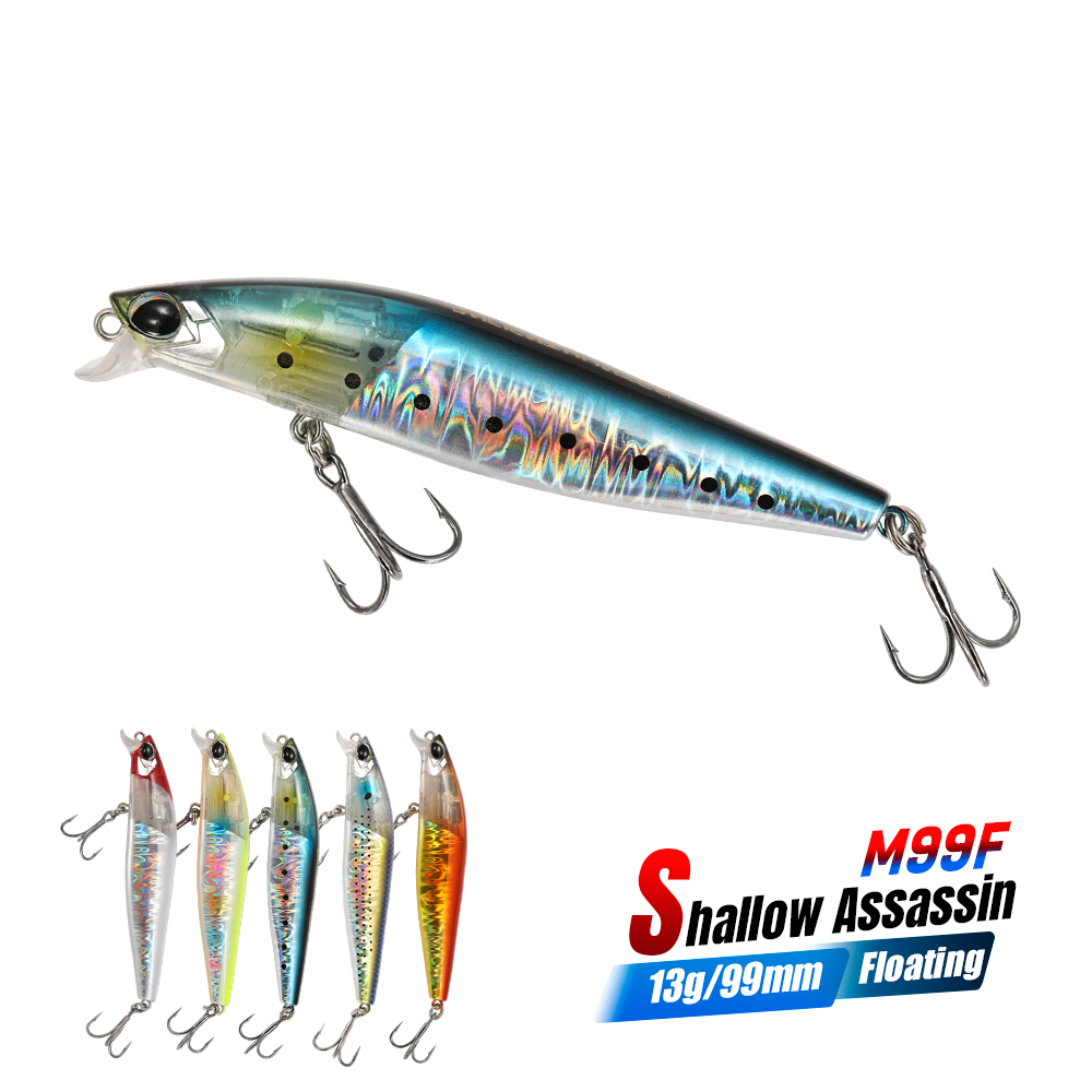 Minnow Fishing Lure Floating Wobblers Artificial Baits 99mm 13g Weight System Depth 0.1-0.3m For Pike Bass Tackle