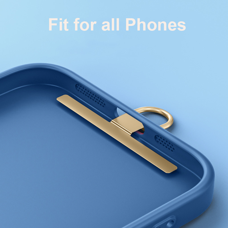 1PCS Ultra-thin Stainless Steel Phone Tether Patch Gasket Cellphone Strap Parts Replacement Lanyard Safety Connect Piece