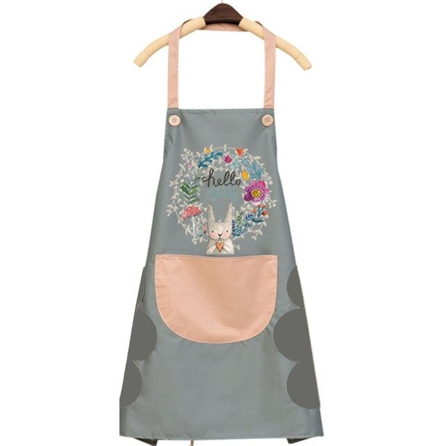 Waterproof Kitchen Apron Chef BBQ Cooking Baking Apron With Big Pocket For Women Work Apron BBQ Or Picnic: 3