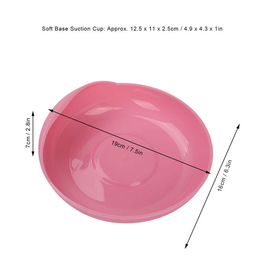 Elderly Care Spill-Proof Plate with Suction Cup Base Disabled Non-Slip Tableware Bowl Red Auxiliary Tableware Solid Feeding Dish