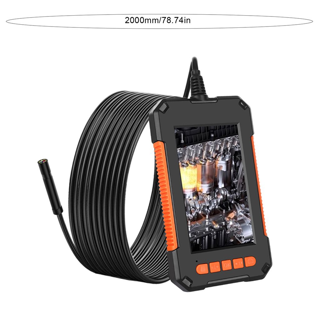 Mini Waterproof Cable Inspection HD1080P Camera 8mm USB Endoscope Borescope 8 LED Lights 4.3 Screen 2/5/10m Options