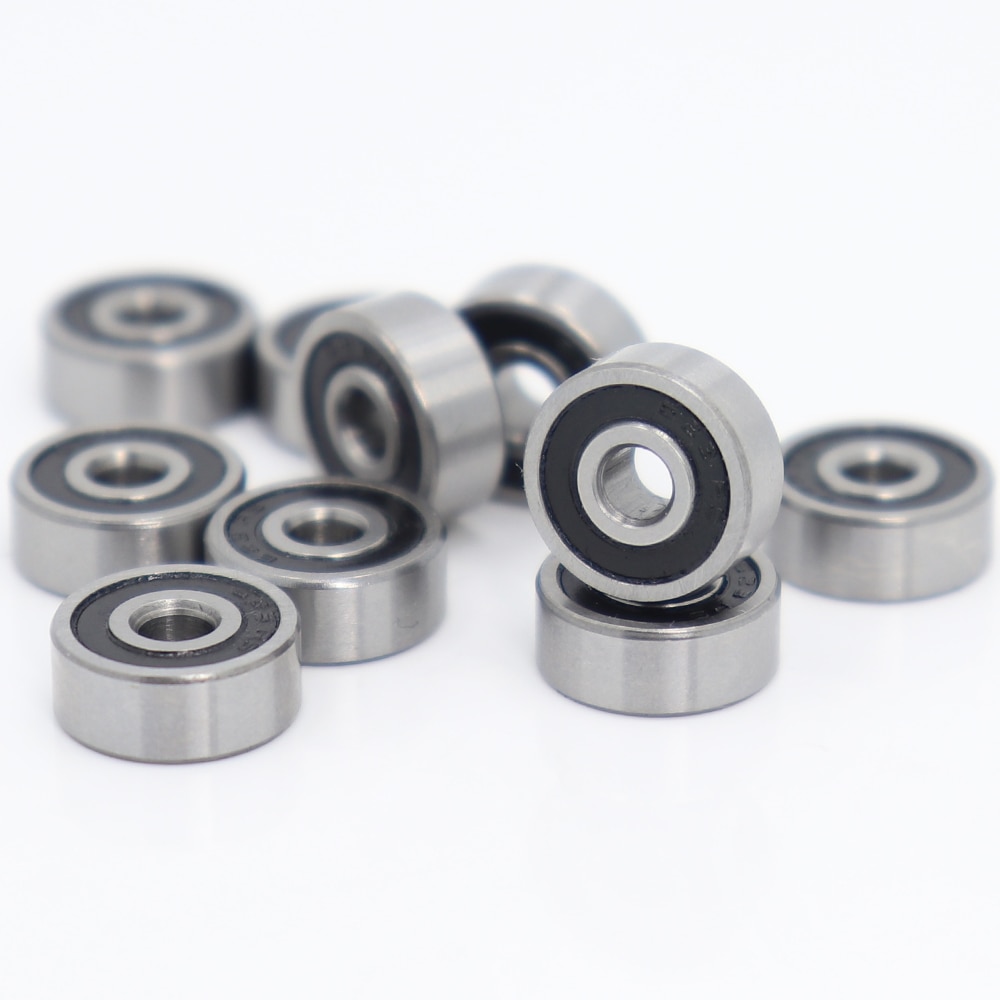 4 Cuscinetti A Sfera 638-2RS 8x28x9 Mm ABEC-1 - Miniature A Gola Profonda In Acciaio Al Cromo, Sigillati