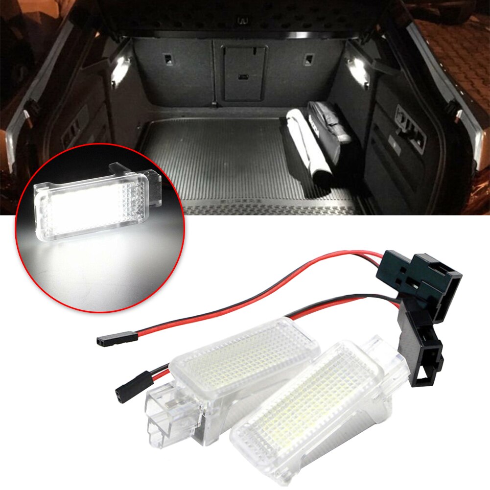 2pcs LED Luggage Trunk Light Interior Dome Lamp for Skoda Octavia Fabia Superb Roomster Kodiaq Yeti Car Accessories