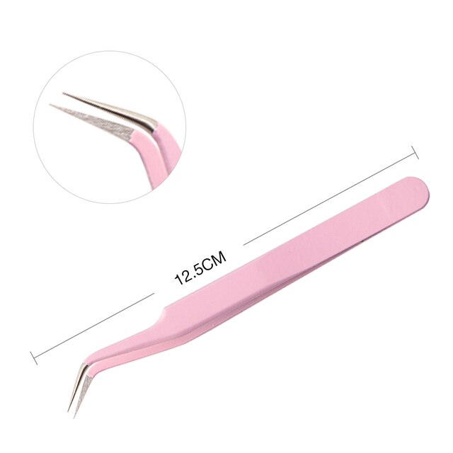 Gekleurde Wimper Pincet Voor Extensions Professionele Rvs Lash Pincet Set Make-Up Tool Wimper Extension Supplies
