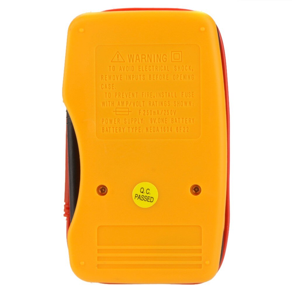 yellow color Digital Multimeter DMM Voltmeter Ammeter Ohmmeter Current Resistance Diode Transistor hFE Tester DT-831B+