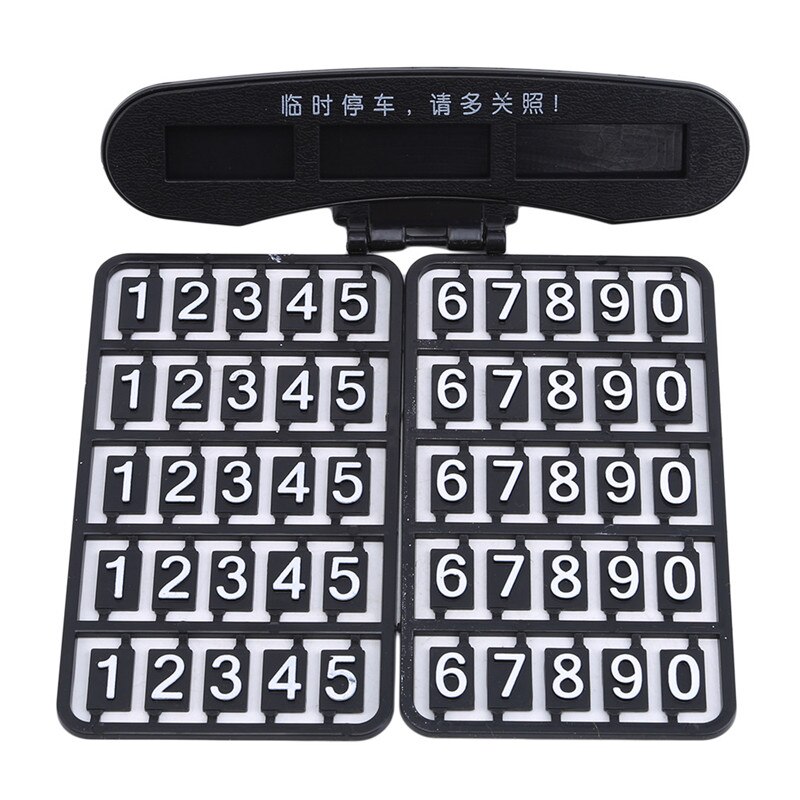 Auto Intrekbare Draaibare Tijdelijke Parkeerkaart Nachtlampje Tijdelijke Telefoonnummer Stop Teken Plaat Auto Styling Decor