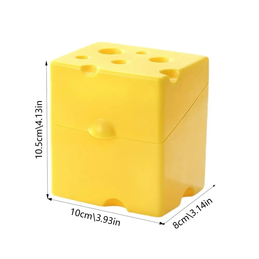 1PC,Cheese Storage Container Plastic Butter Block Cheese Slice Storage Box with Flip Lid Sliced Cheese Saver Kitchen Gadgets: Yellow