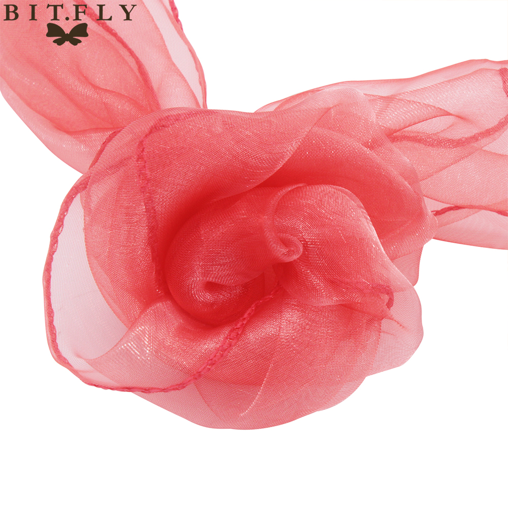 18cm*275cm Wedding and events Organza Chair Sashes Bow chair Covers for Christmas Party Banquet Decorations Home Textiles gold: deep coral