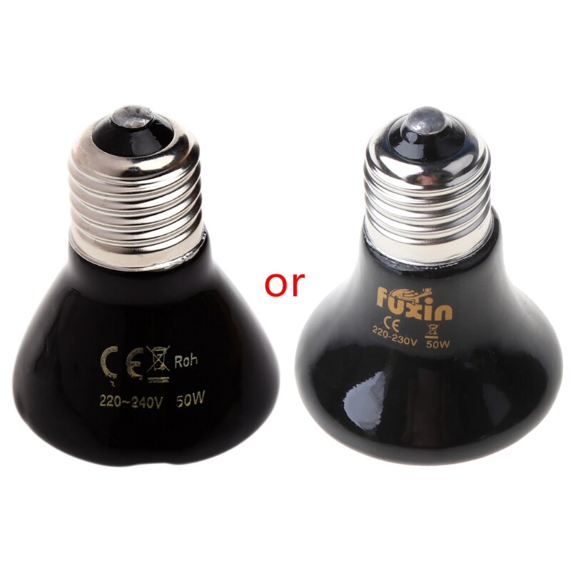 Mini lámpara calefactora de cerámica, 220V, bombillas de calefacción por infrarrojos lejanos: 50W