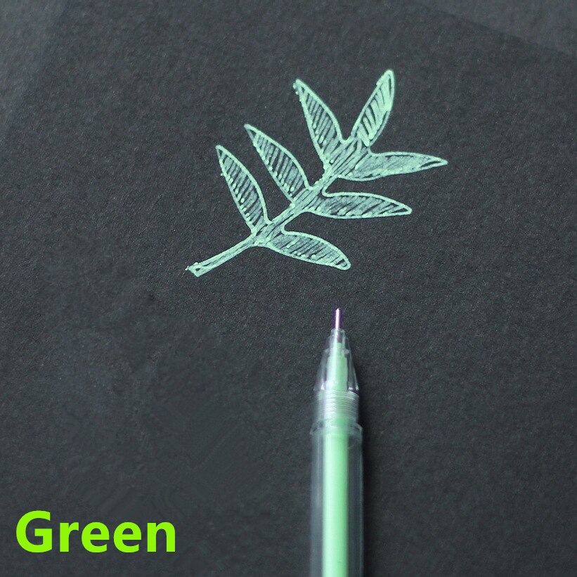 1 Piece Fluorescent Pen Cute Creativity Highlighter Pen Journal Pens Kawaii Art Supplies: Green