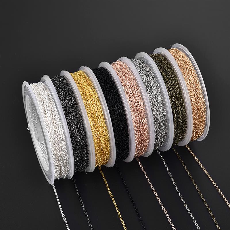10m/ rullar diy orm kedja koppar länk kedja för handgjorda halsband armband kedja för smycken göra fynd