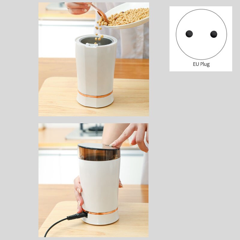 Elektryczny Pulverizer ziarna kawy nakrętki suche młynek przenośne ziarna zbóż frezarka robić kuchni biura