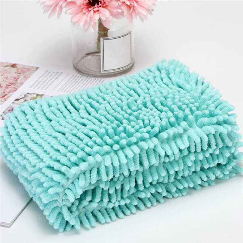 1pc superabsorberende tæppe hurtigtørrende fiber hundekat badehåndklæde universalrengøringsværktøj kæledyrsforsyninger: Blå / 35 x 80
