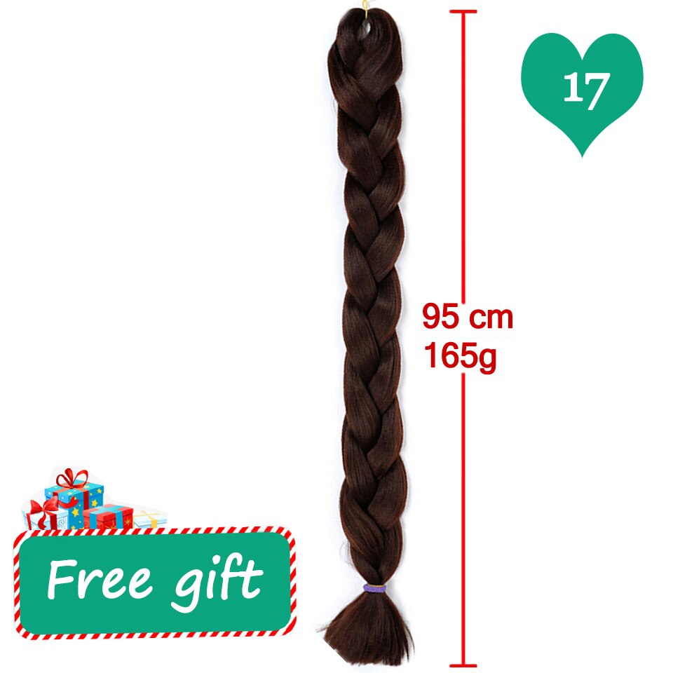 MEIFAN – tresses synthétiques longues, mèches Jumbo de couleur ombrée, Extension capillaire, queue de cochon africaine: 17