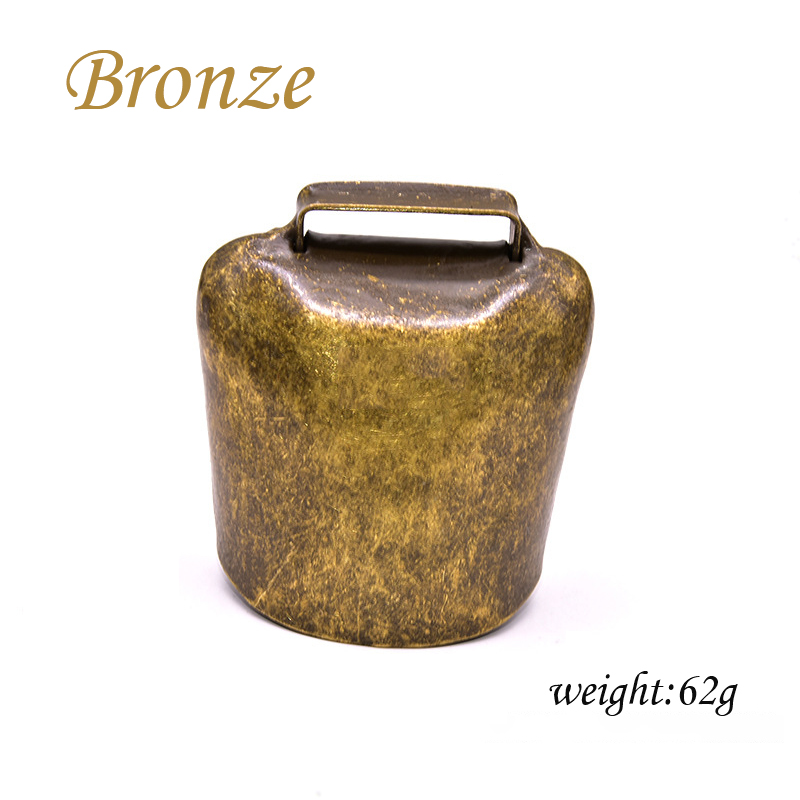 Cloches en métal pour bétail, 1 pièce, pour vache, cheval, mouton, prévention de la perte, fort, croustillant, étalé plus loin: Bronze large