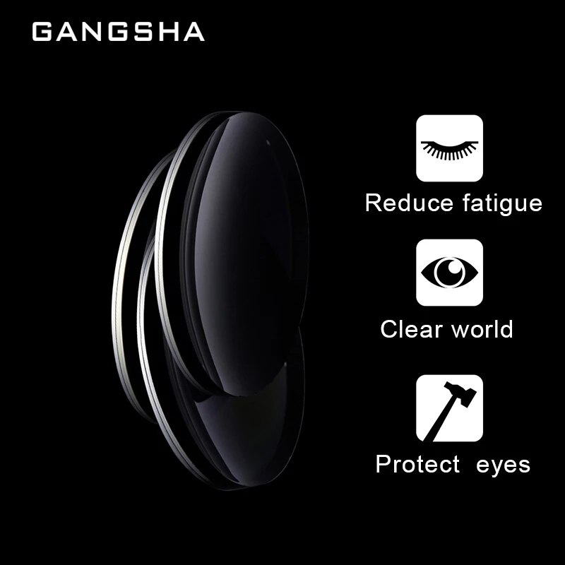 GANGSHA Photochrome Serie 1,56 1,61 1,67 Rezept CR-39 Harz Asphärische Gläser Linsen Myopie Sonnenbrille Objektiv